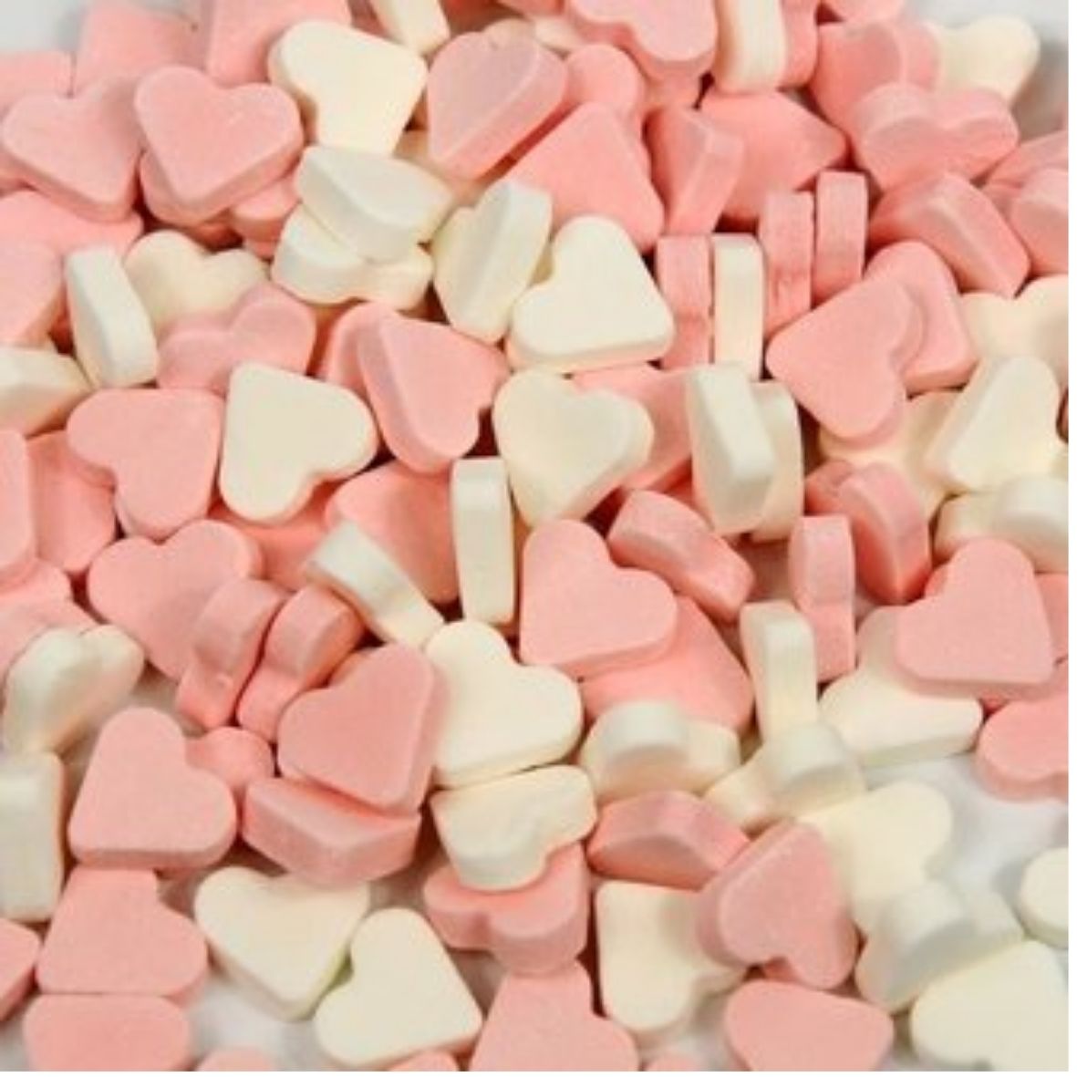 CC - Mini Vruchtenhartjes Roze-Wit Zoet *