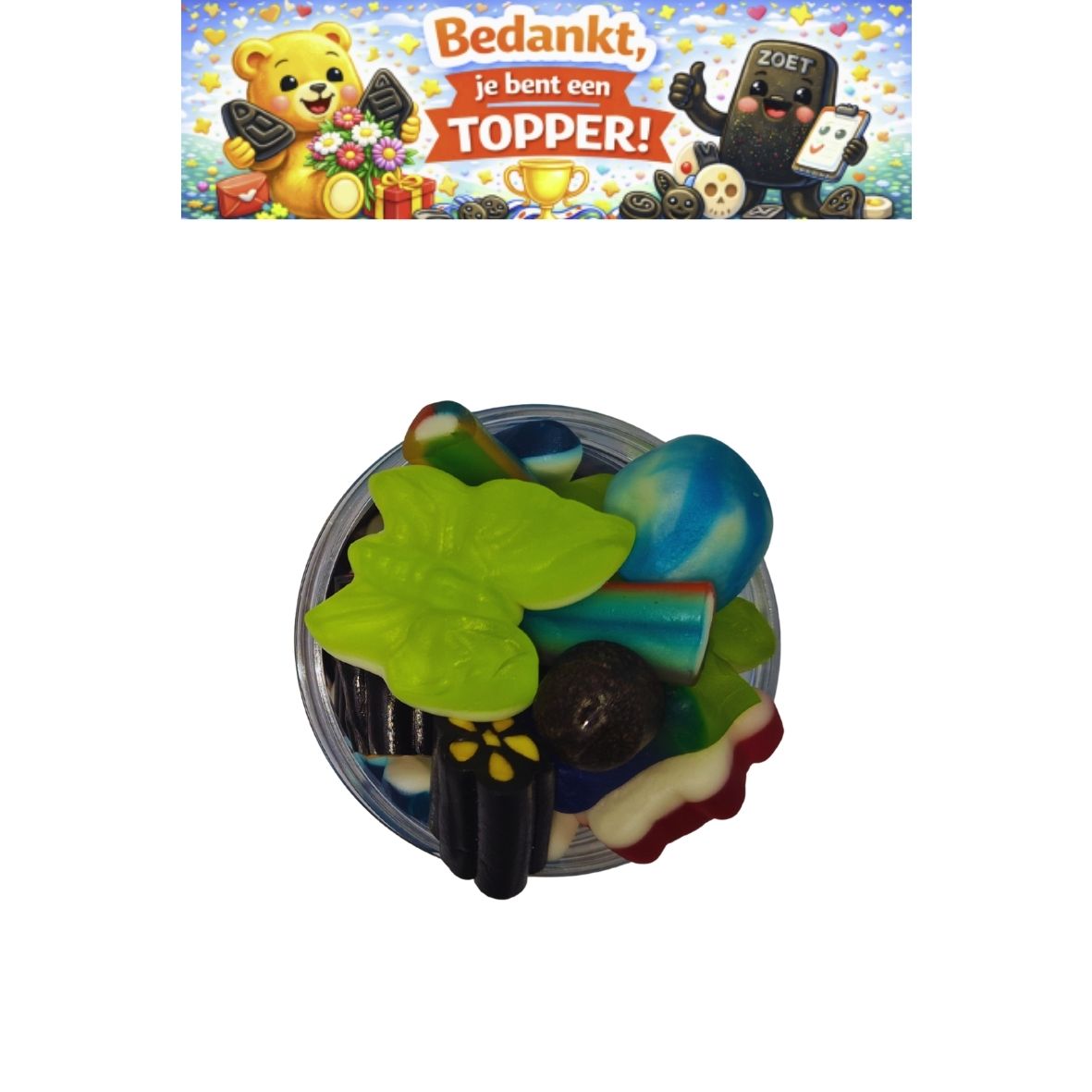 Snoeppot 20 - Bedankt - Je bent een topper!